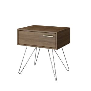 CARRARO NIGHTSTAND 1  DRAWER W/METAL LEG LEGNO  510X520X400 MM # 881/19460