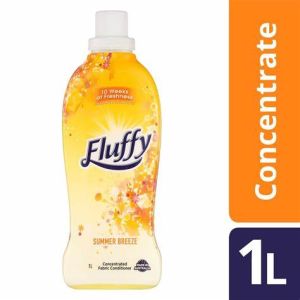 Fluffy Concentrate Liquid Fabric Softener Conditioner Summer Breeze 1L