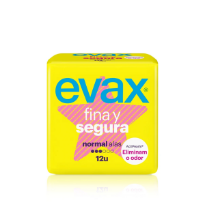 Pensos Higiene Evax Finay Segura Normal Alas 12Uni