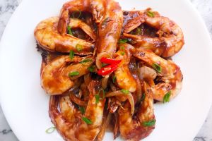 Stir Fried Prawns Jade Garden