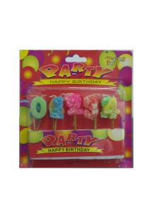 Party Happy Birthday candle  01234