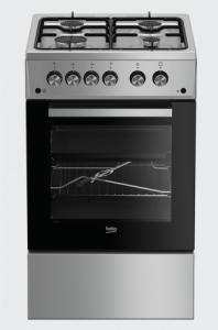 BEKO FREE STANDING COOKER 4 BURNER W/ OVEN SILVER (50x60CM) # FSGT52110GS
