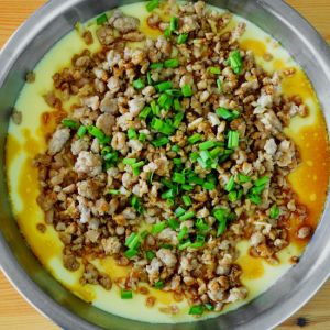 Minced Beef Steamed Egg
