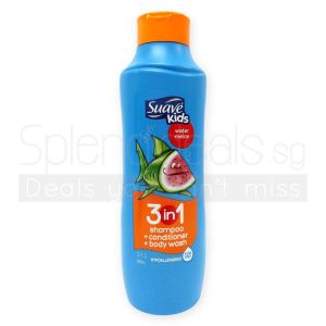 suave kids 3 in 1 shampoo+ conditioner+body wash melon 532ml 