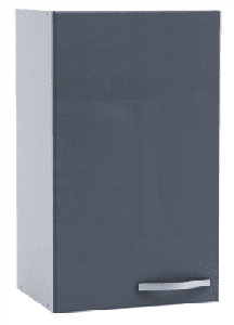 Wiho anthracite wall cabinet 1 door 1 shelf W: 60cm#4555-H60z