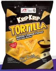 DUA KELINCI - KRIP KRIP - TORTILLA CHIP NACHO CHEESE FLAVOR SNACK INDONESIA 75 GR