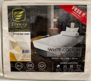 fited bed sheet white cotton sheet set