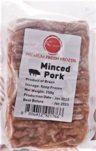 premium fresh frozen minced pork 250g