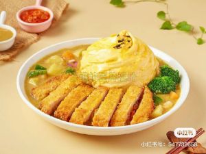 Omelette with Fried Pork Cutle Rice (JOYFUL)