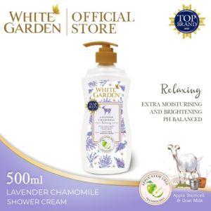 White Graden Shower Cream Apple 500ml Lavender Chamomile