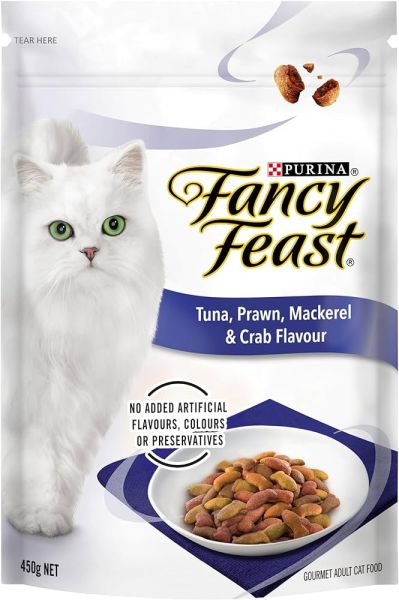 Purina Fancy Feast Tuna Prawn Mackerel Crab 450gr