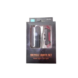 DC-2218 bicycle light set head light+tail light
