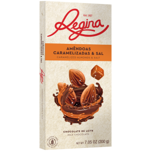 chocolatede leite com amendoas e sal 200g regina
