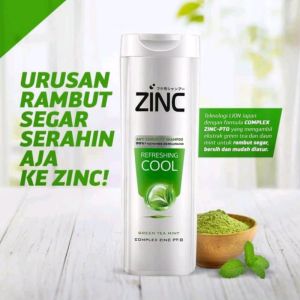 Zinc Anti Dandruff Shampoo Refreshing Cool Green Tea And Mint 340 ML