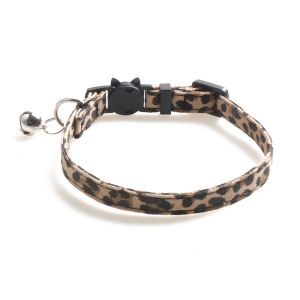 Cat Collar With Bell Leopard Print 28cm