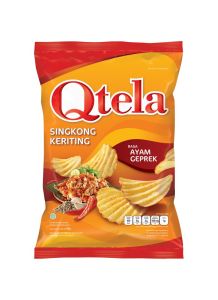 Qtela Singkong Keriting Ayam Geprek 80g