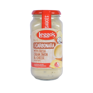 LEGGOS CARBONARA WITH FRESH CREAM ONION & CHEESE 490G