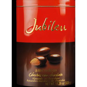 Amendoas chocolate jubileu lata lar 320