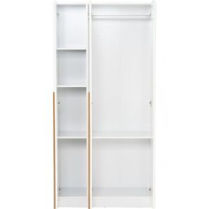 'HINLIM MANSO WARDROBE 2- DOOR WHITE /OAK W600xD400x1820#352021'