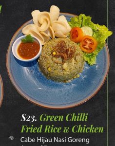 S23 Green Chili Freid Rice w/ Chicken 
