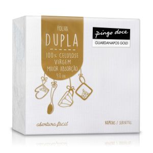 Guardanapo pingo Doce  Folha Dupla Gold 500 uni