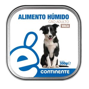 Continente E Alimento Cao Adulto Com Vaca 300g