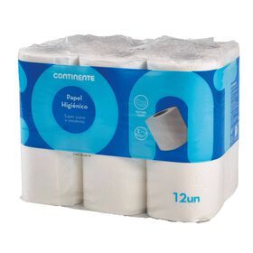 Papel Higenico Continente 12Rolo 3Folhas