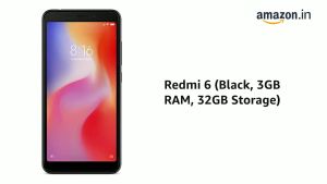 Redmi 6 (Black, 3GB RAM, 64GB Storage)