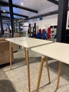DHK NANCY BAR TABLE WHITE 120X60XH95CM #85862