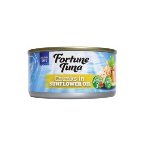 fortune tuna chunk in sunflower oil 185g