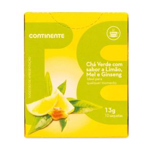 Cha Verde Continente Limao mel Gin 10saq