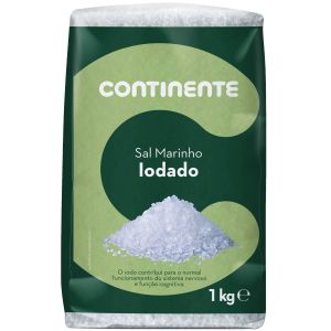 Sal marinho iodado continente 1Kg