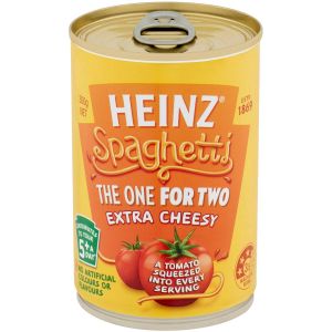 Heinz Spaghettis the one for tow extra cheesy 300g