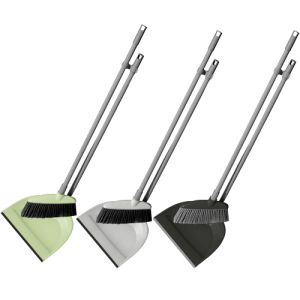 YORK LONG HANDLE DUSTPAN SET W/RUBBER LIP #063030