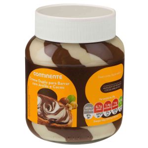 Creme barrar continente cacau avela duplo 400g