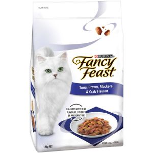 purina fancy feast tuna prawn mackerel crab  1.4kg