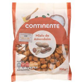Continente Miolo De Amendoim Mel e Sal Fruta Seca 200g