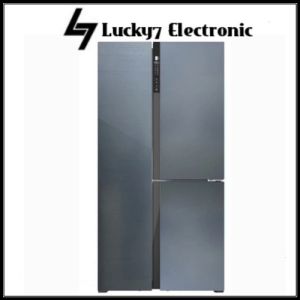 BEKO 610LSIDE BY SIDE REFRIGERATOR 4-DOOR INVERTER BLACK GLASS #GNO610E00GUID
