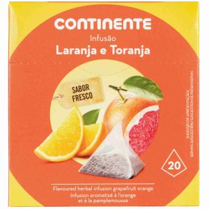 Infusao Laranja e toranja continente 20 saq