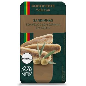 continente selecao sardinas sem pele e sem espinha em azeite 85gr