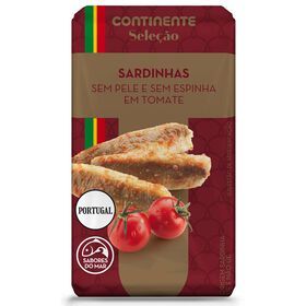 sardinha s/pele s/espinha tomate continente selecao 85g