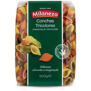 Milaneza conchas tricolores 500g