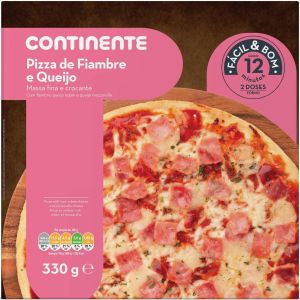 Pizza fiambre queijo continente Facil&bom 330g