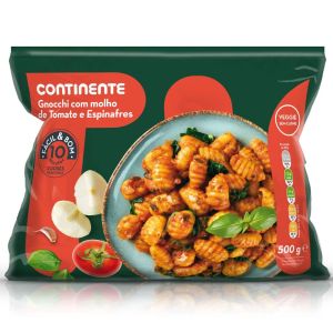 Gnocchi com Molho de Tomate e Espinafres emb. 500 gr - Continente Fácil & Bom