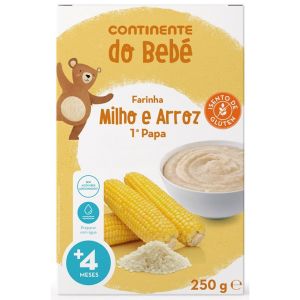 Continente Do Bebe  Farinha Milho E Arroz 250g