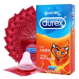 Durex love sex  condom 10  pcs 大胆爱吧 10只装