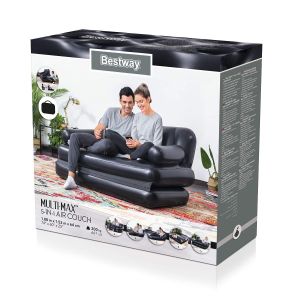 Bestway multy-max 5-in-1 air couch 1.88m x 1.52m x 64 cm