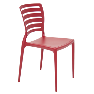 tramontina sofia horizontal slat chair red pvc