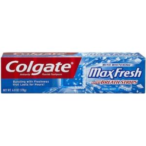 colgate max fresh cool mint with mini breath strips 110gr