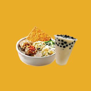 SET A Basko+ pearl milk tea